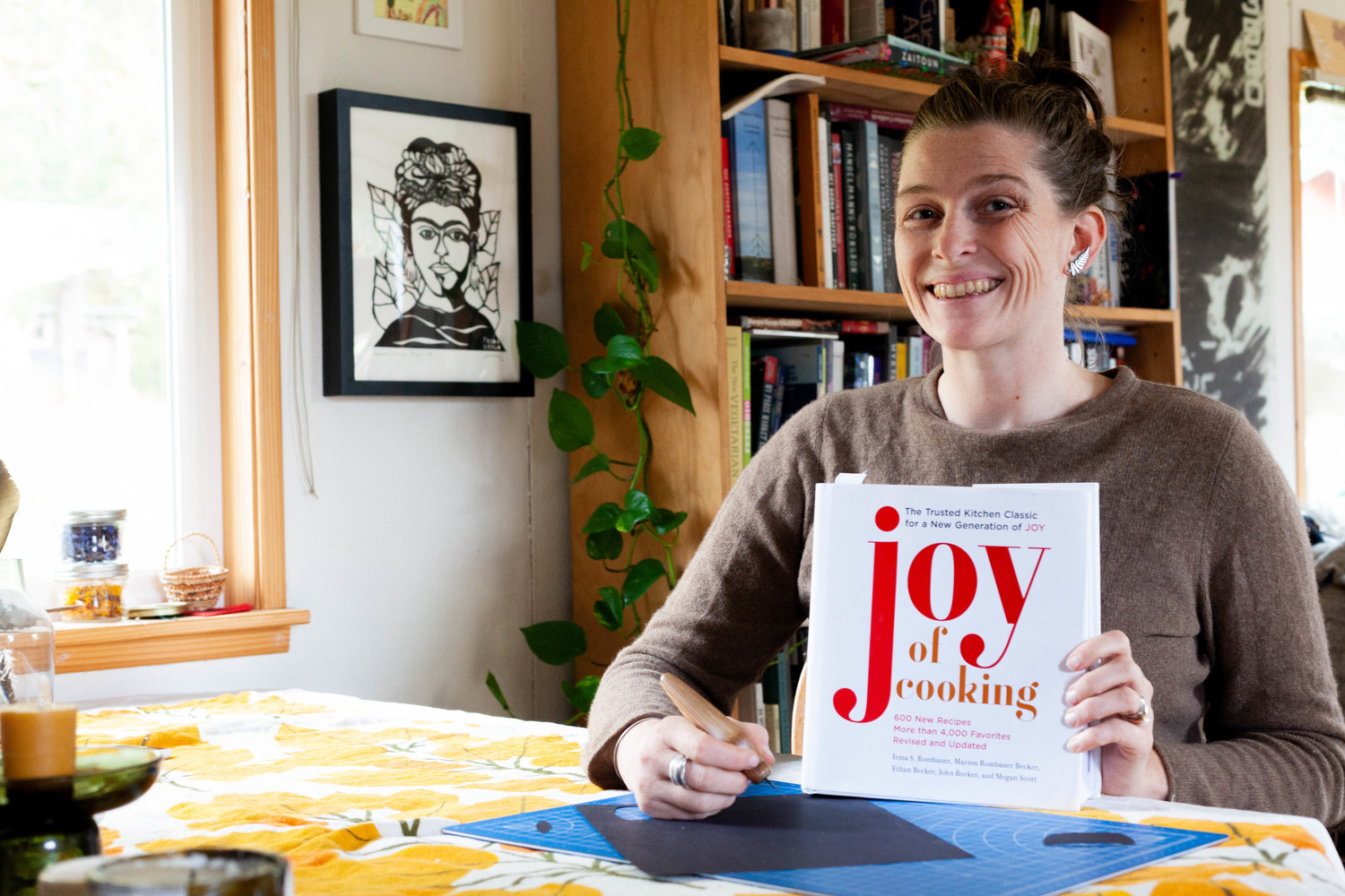 Anna Brones with the new edition of 'Joy of Cooking.'